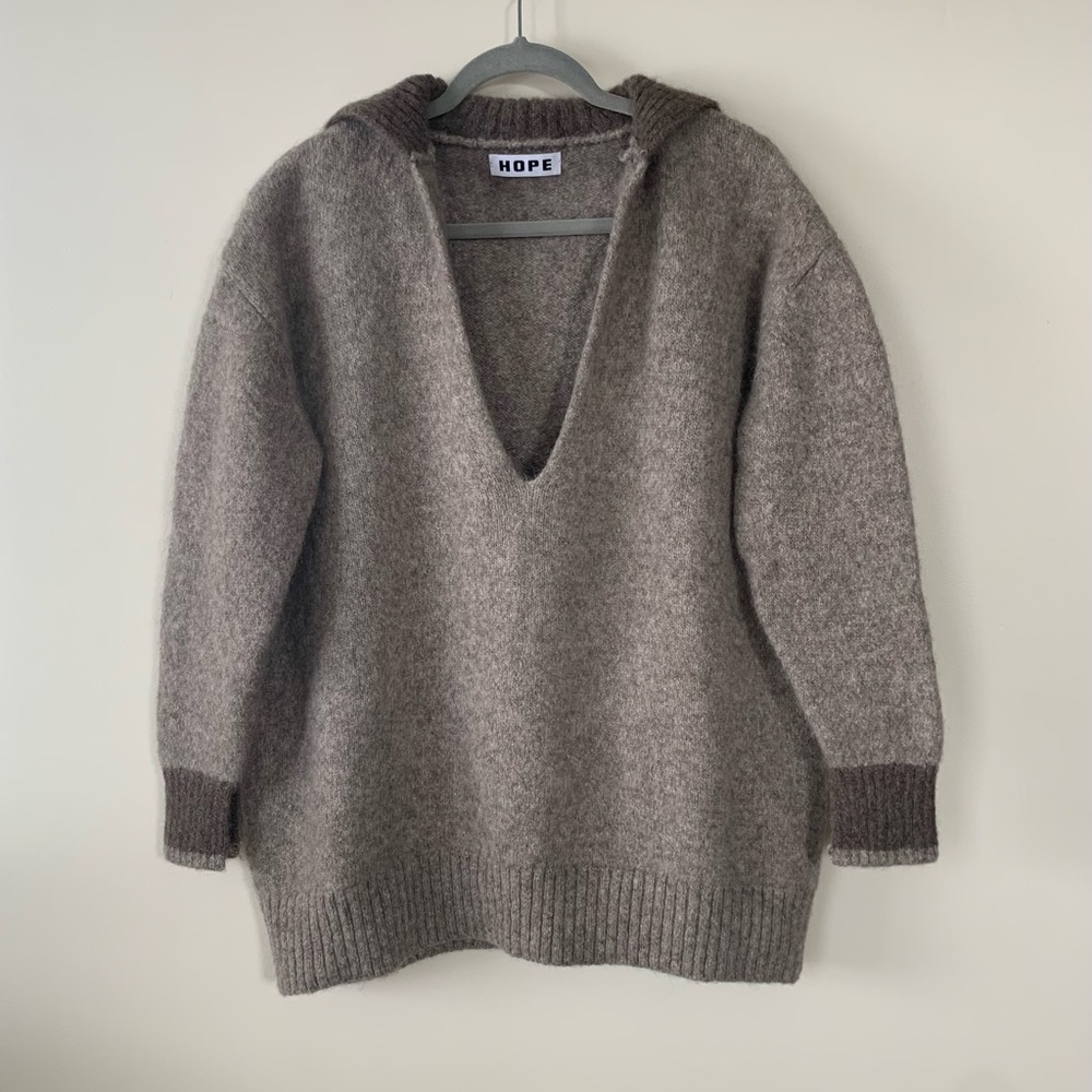 Hope band oversize sweater jumper 31% cashmere and lama alpaca NWOT